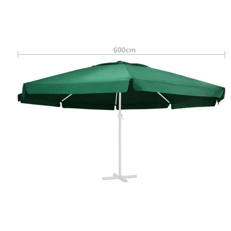 Pânză de schimb umbrelă de soare de grădină, verde, 600 cm