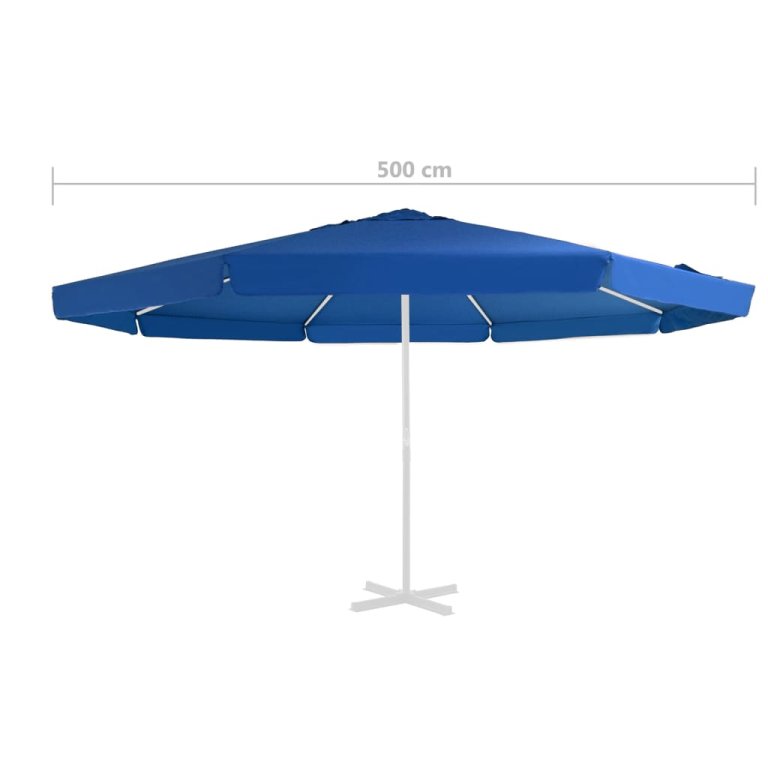 Pânză de schimb umbrelă soare exterior albastru azuriu 500 cm