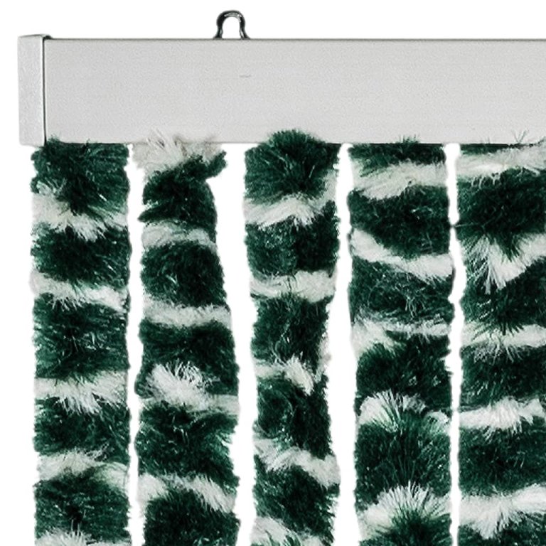 Perdea pentru insecte, verde și alb, 90 x 220 cm, chenille