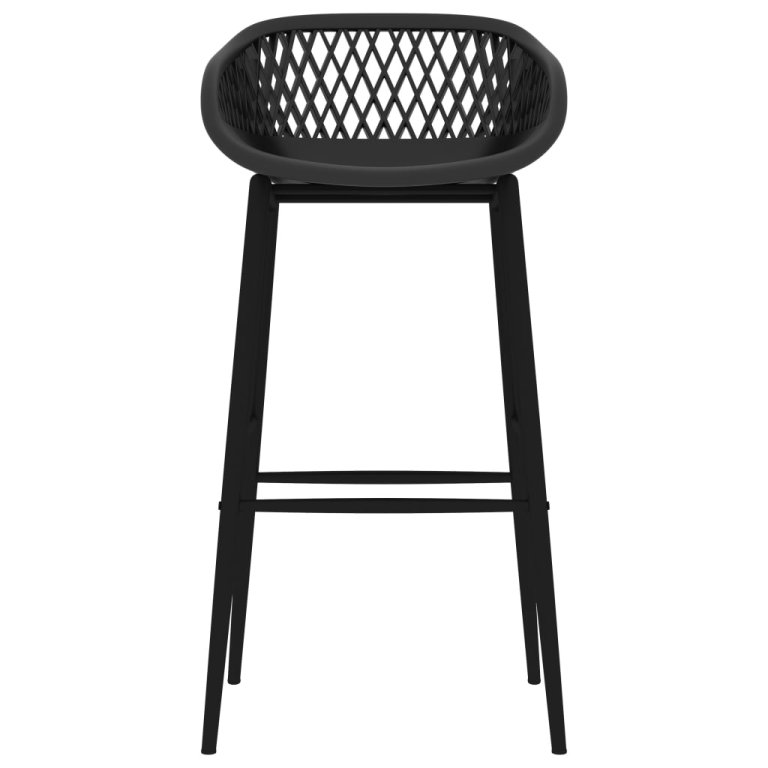 Set mobilier de bar, 5 piese, alb și negru