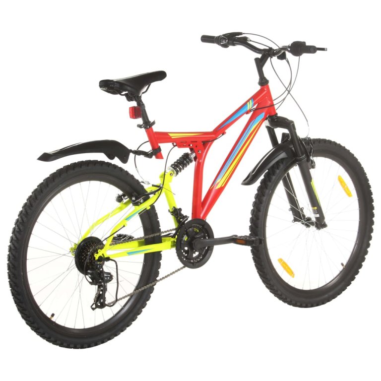 Bicicletă montană cu 21 viteze, roată 26 inci, roșu, 49 cm