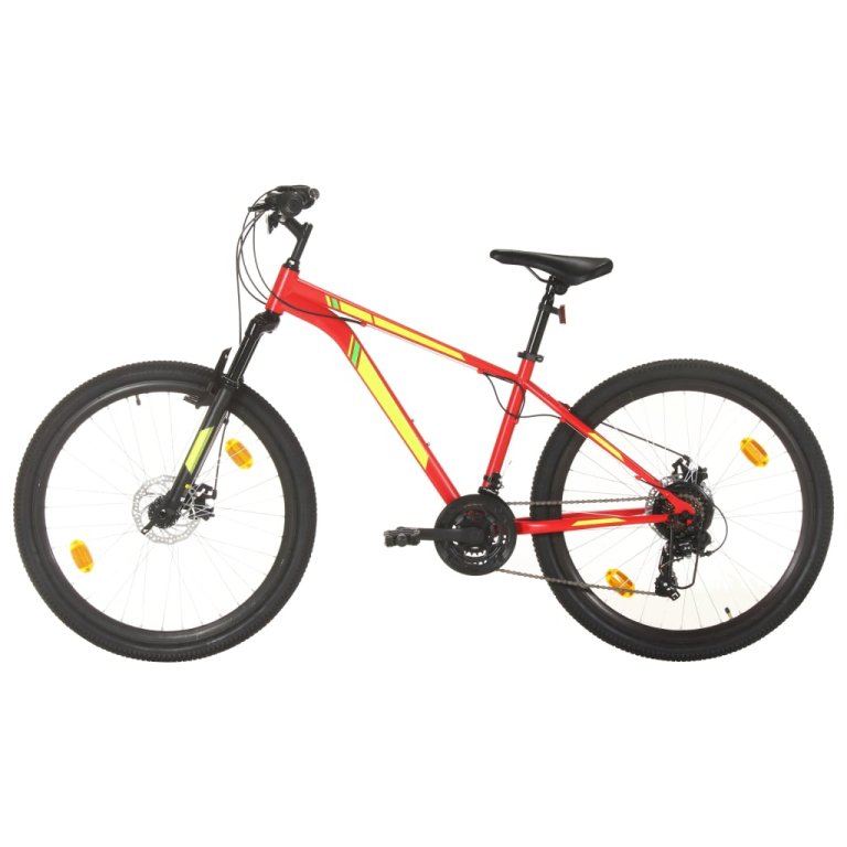 Bicicletă montană cu 21 viteze, roată 27,5 inci, roșu, 38 cm