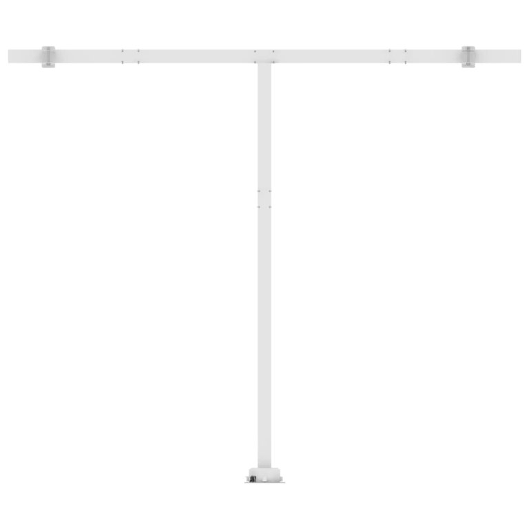 Copertină retractabilă manual cu LED, albastru & alb 400x300 cm