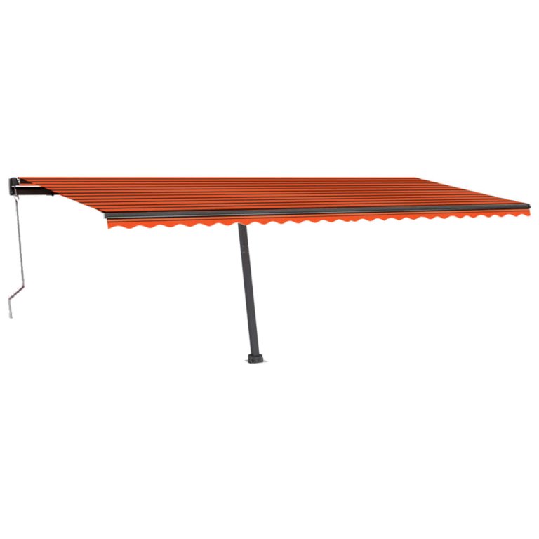 Copertină retractabilă automat portocaliu & maro 600x300 cm