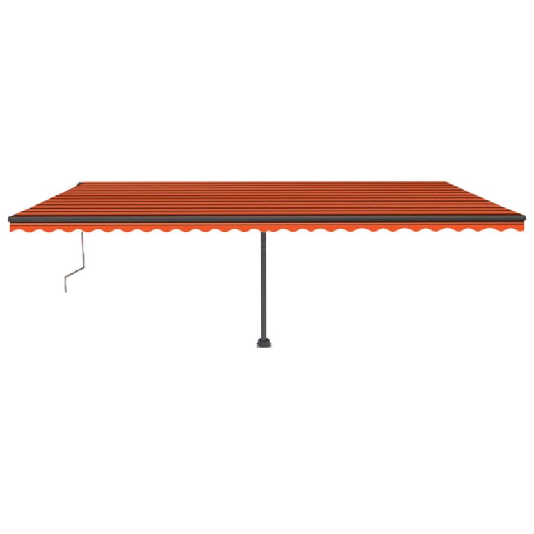 Copertină retractabilă automat portocaliu & maro 600x300 cm