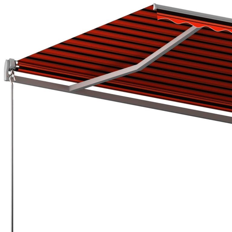 Copertină retractabilă automat portocaliu & maro 600x300 cm