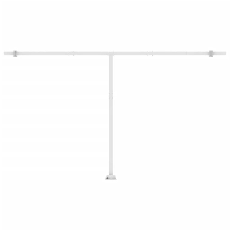 Copertină retractabilă manual cu LED, galben și alb, 500x300 cm