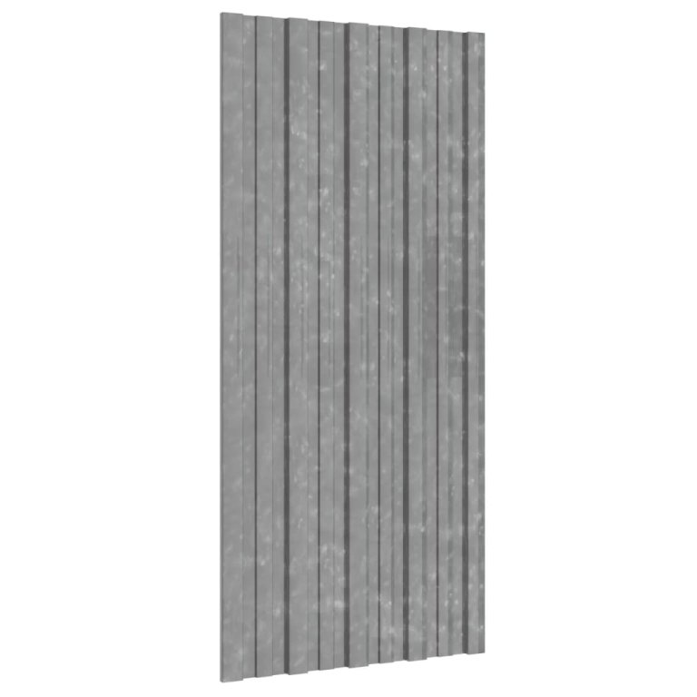 Panouri acoperiș 12 buc. argintiu 100x45 cm oțel galvanizat