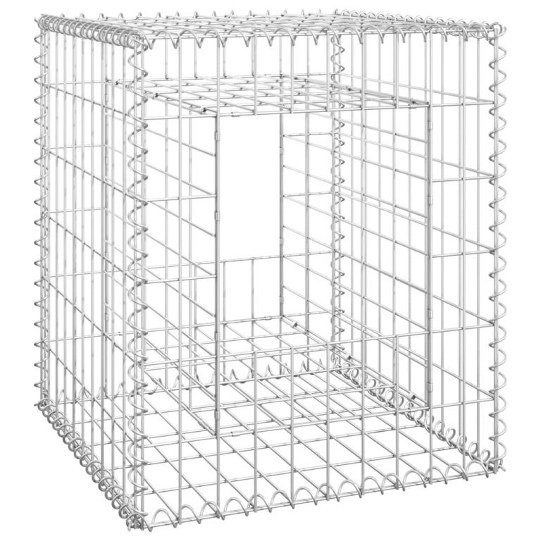 Stâlp coș gabion, 50x50x60 cm, fier