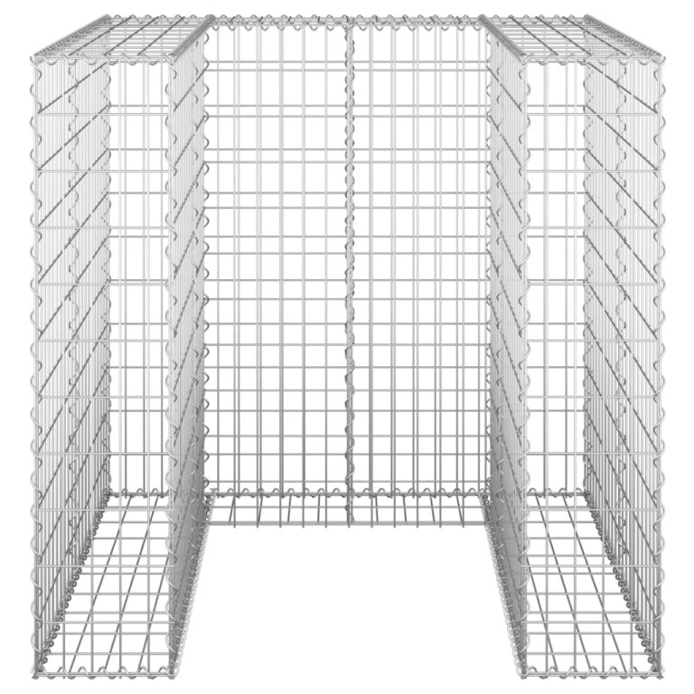 Perete gabion pentru pubelă, 110x100x110 cm, oțel galvanizat