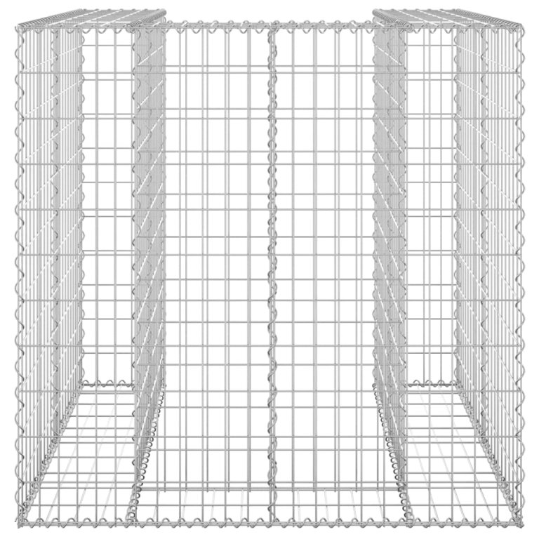 Perete gabion pentru pubelă, 110x100x110 cm, oțel galvanizat