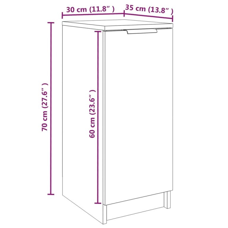 Pantofar, alb, 30x35x70 cm, lemn compozit