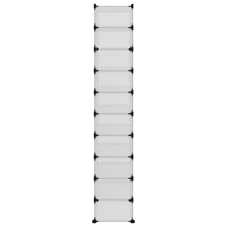 Suport de pantofi, transparent, 44x32x174 cm, PP