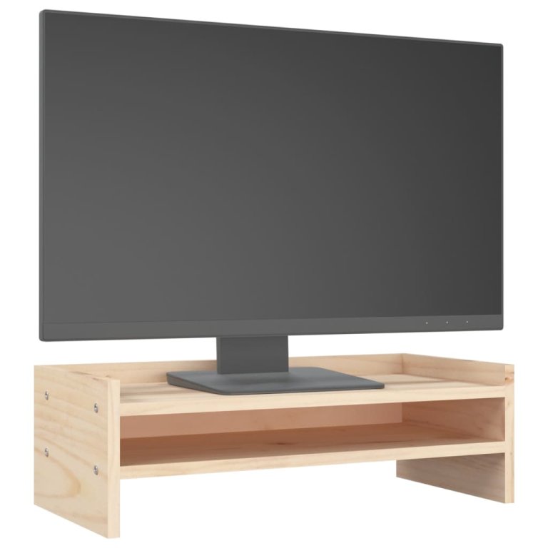 Suport pentru monitor, 50x24x16 cm, lemn masiv de pin