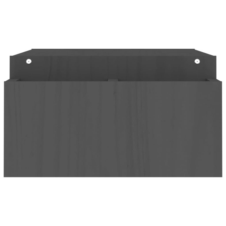 Suport pentru monitor, gri, 100x27,5x15 cm, lemn masiv pin