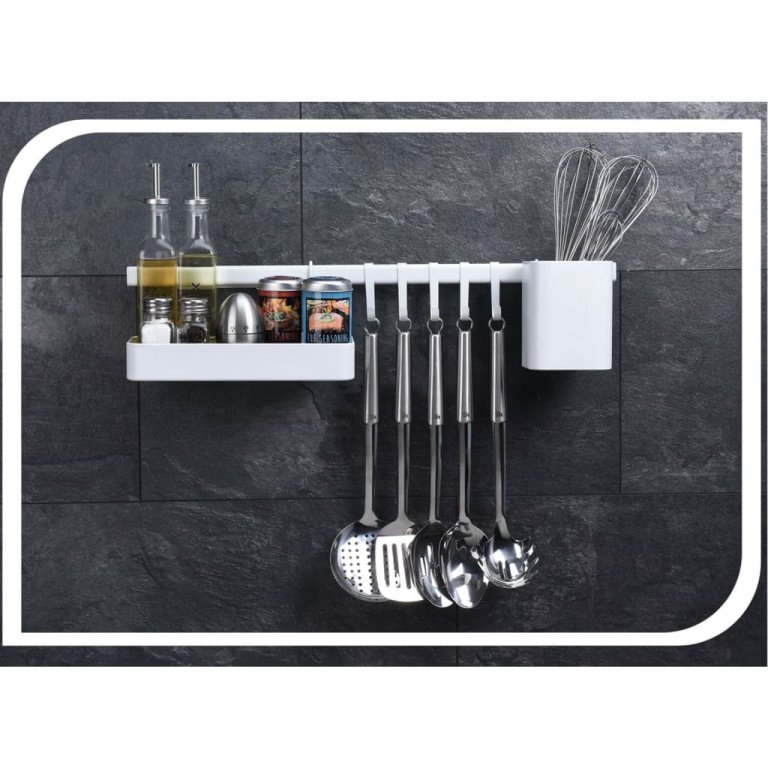 Excellent Houseware Organizator pentru bucătărie, 8 piese, negru