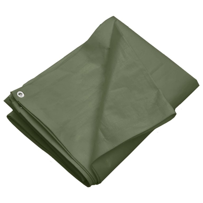 Prelată 260 g/m², verde, 3x5 m, HDPE