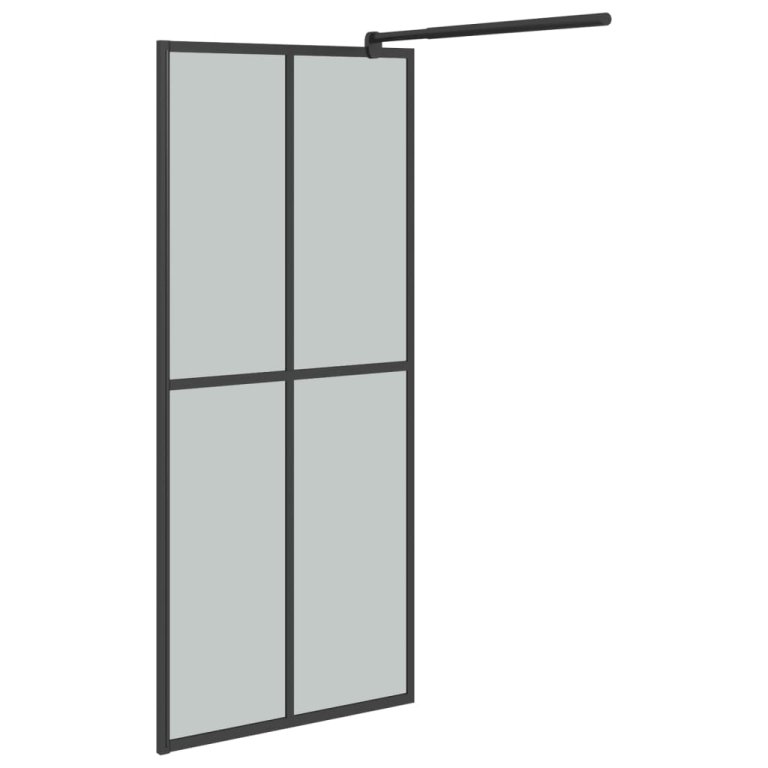 Paravan duș walk-in 80x195 cm sticlă securizată culoare închisă