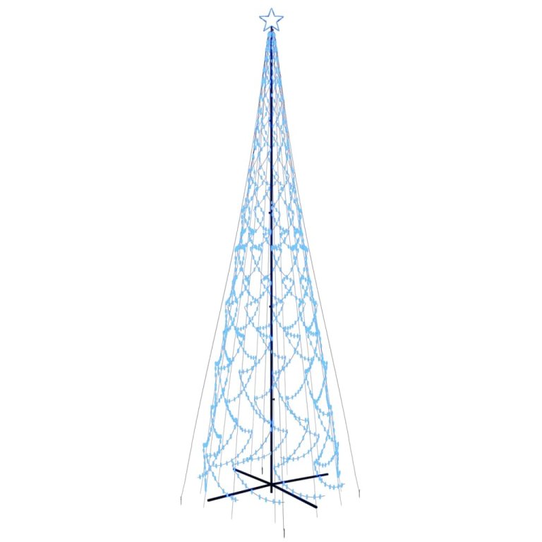 Brad de Crăciun conic, 3000 LED-uri, albastru, 230x800 cm