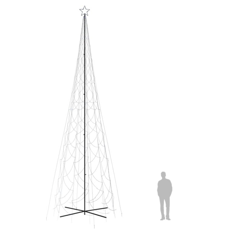 Brad de Crăciun conic, 3000 LED-uri, albastru, 230x800 cm