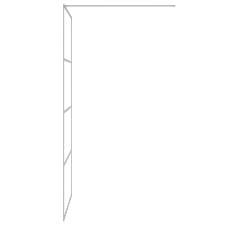 Paravan duș walk-in argintiu 100x195 cm sticlă ESG transparentă