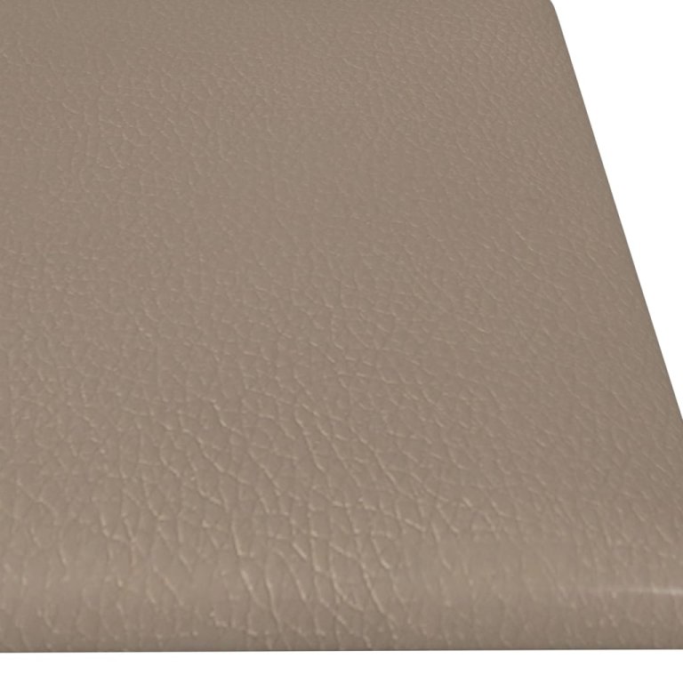 Panouri perete 12 buc. cappuccino 60x15 cm piele eco 1,08 m²