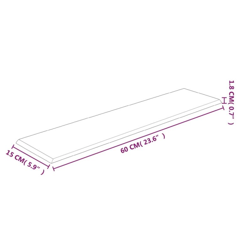 Panouri de perete 12 buc. roz 60x15 cm catifea 1,08 m²