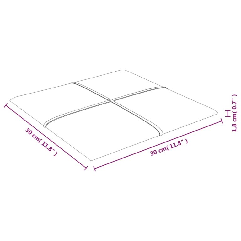 Panouri de perete 12 buc. maro 30x30 cm catifea 1,08 m²