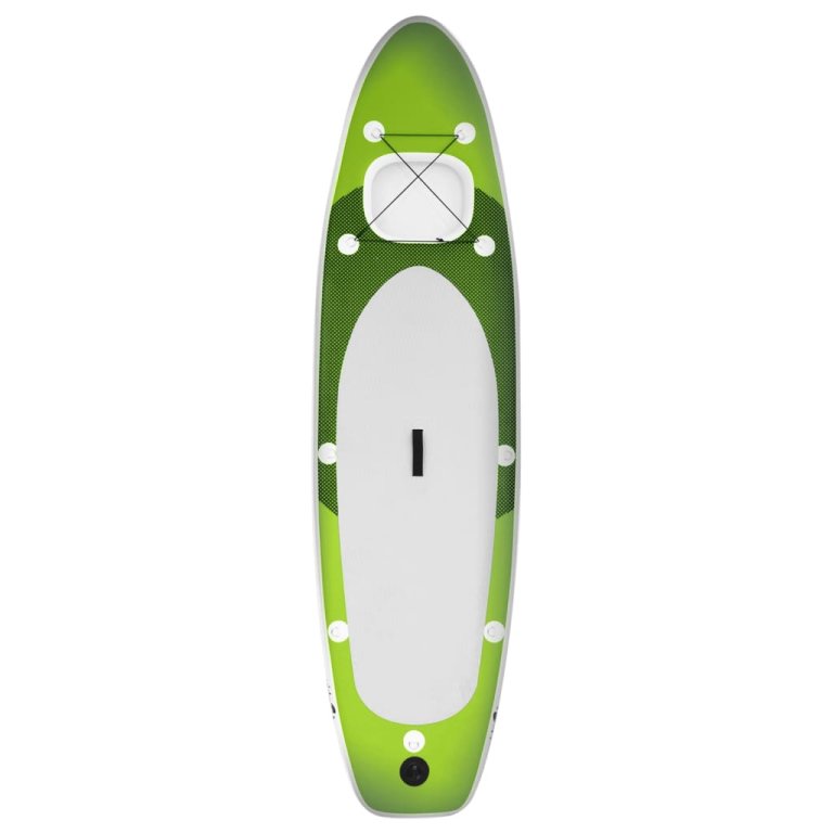 Set placă paddleboarding gonflabilă, verde, 300x76x10 cm