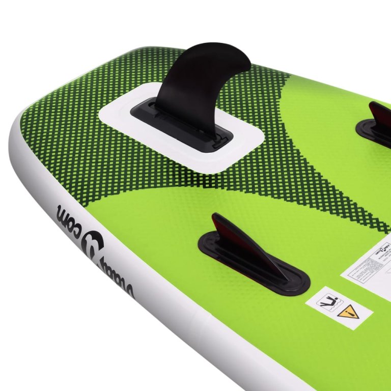 Set placă paddleboarding gonflabilă, verde, 300x76x10 cm