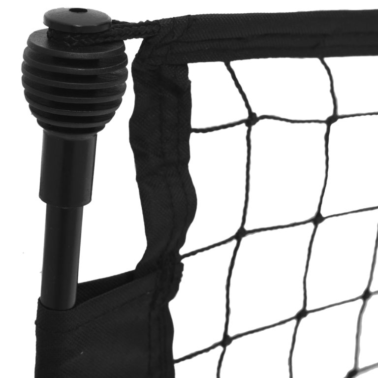 Plasă rebounder fotbal, negru și galben 183x85x120 cm poliester