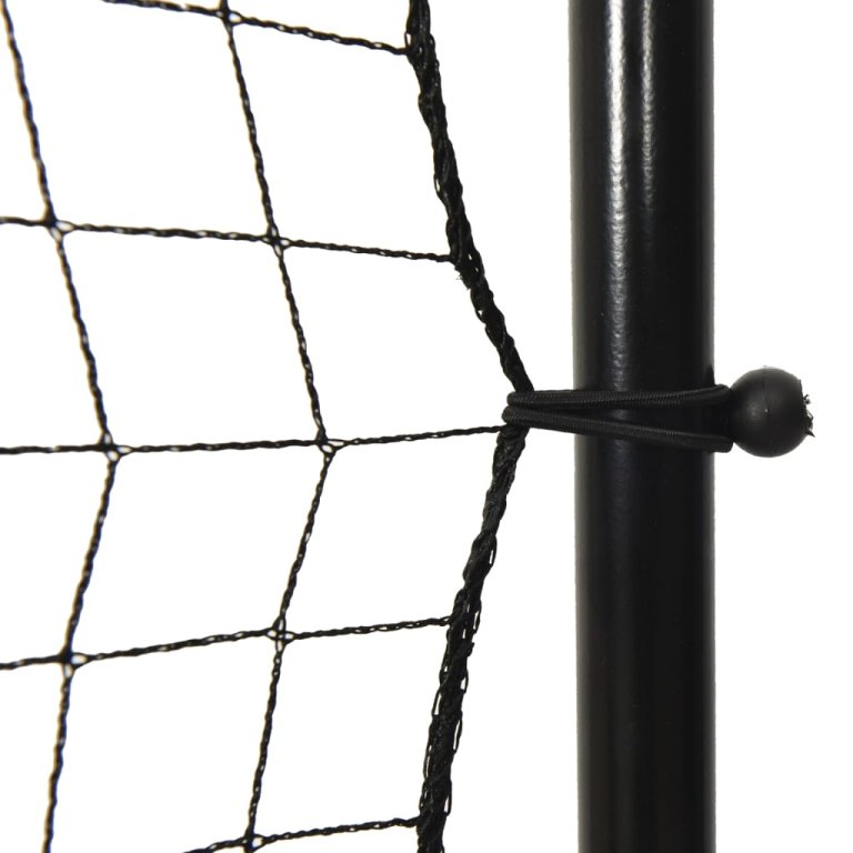 Plasă de ricoșeu fotbal, negru, 366x90x183 cm, HDPE