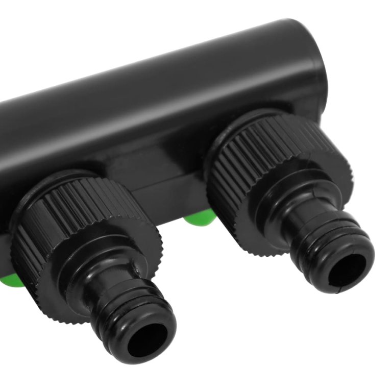 Adaptor pentru robinet 4 căi verde/negru 19,5x6x11 cm ABS și PP