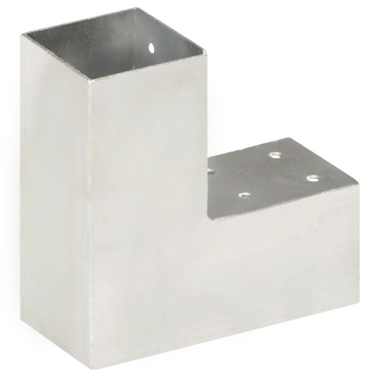 Conectori de grindă, formă L, 4 buc, 71x71 mm, metal galvanizat