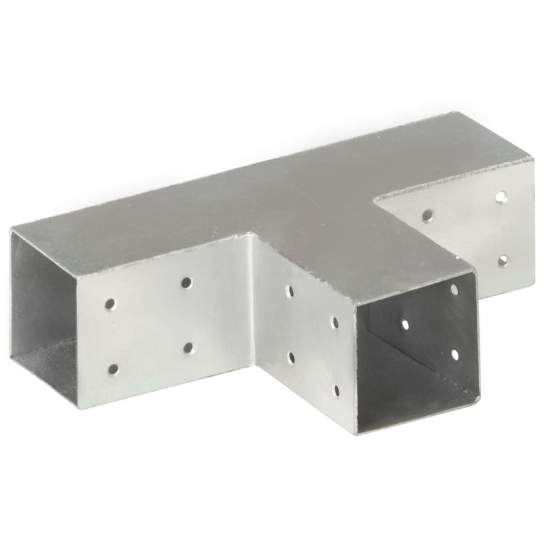 Conectori de grindă, formă T, 4 buc, 71x71 mm, metal galvanizat