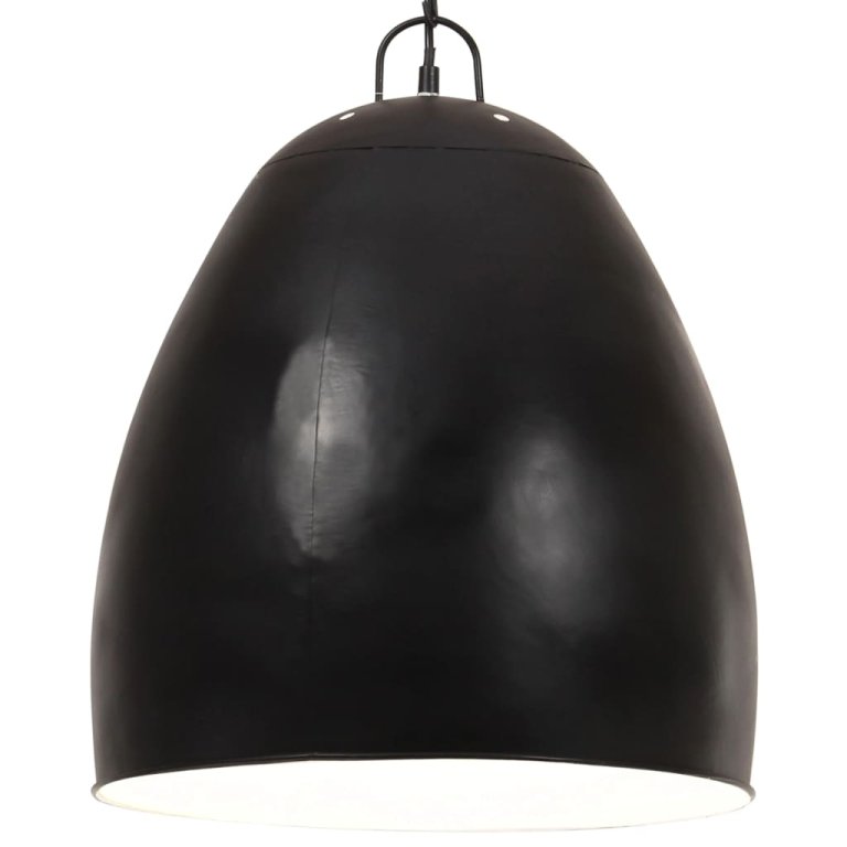 Lampă suspendată industrială, negru, 42 cm, rotund, 25 W, E27