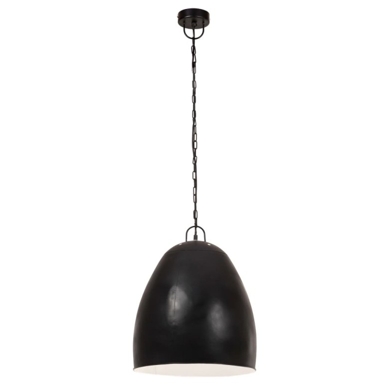 Lampă suspendată industrială, negru, 42 cm, rotund, 25 W, E27