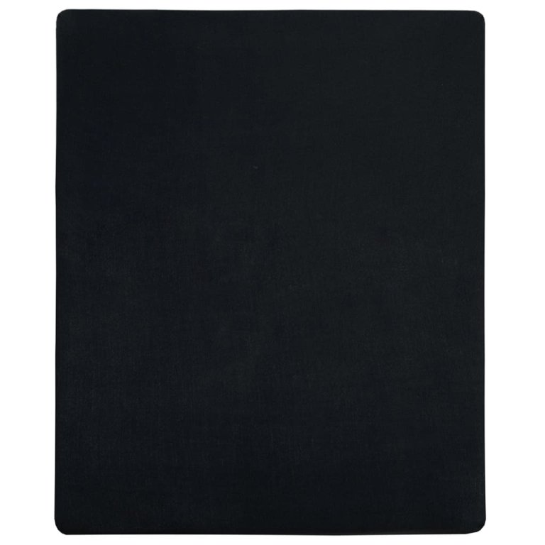 Cearșaf de pat cu elastic, negru, 140x200 cm, bumbac