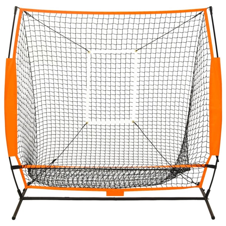 Plasă de antrenament sport baseball, negru, 174x76x158,5 cm