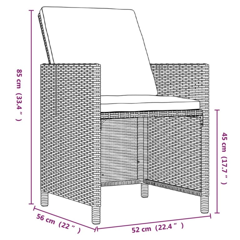 Set mobilier de grădină cu perne, 5 piese, bej, poliratan