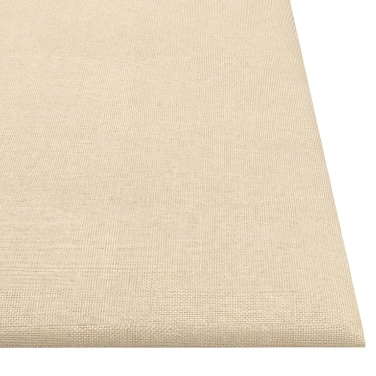 Panouri de perete 12 buc. crem 30x30 cm material textil 1,08 m²