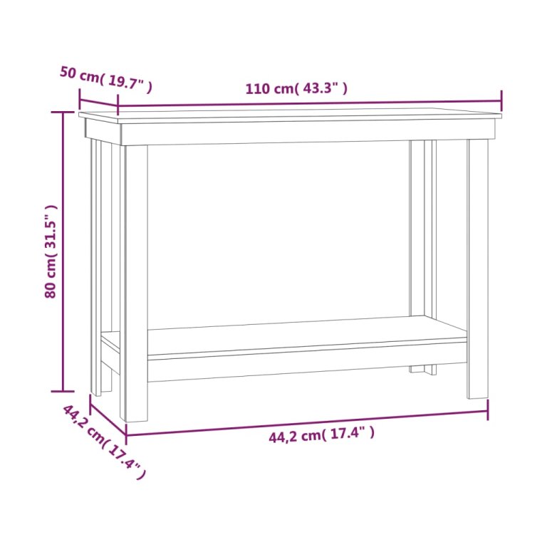 Banc de lucru, gri, 110x50x80 cm, lemn masiv pin