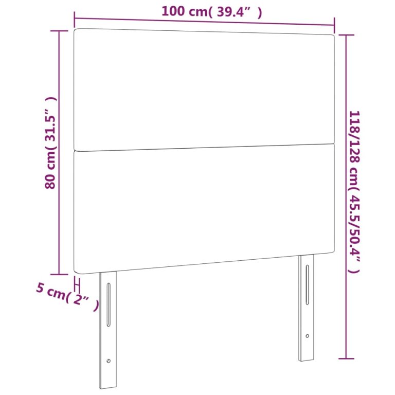 Tăblii de pat, 2 buc, gri deschis, 100x5x78/88 cm, catifea