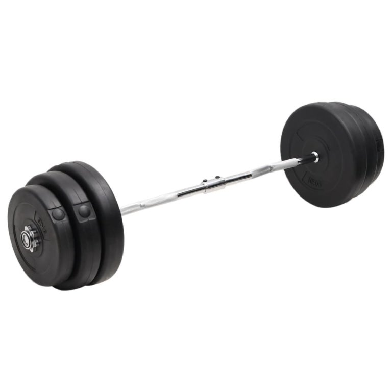 Set halteră ondulată cu greutăți, 90 kg