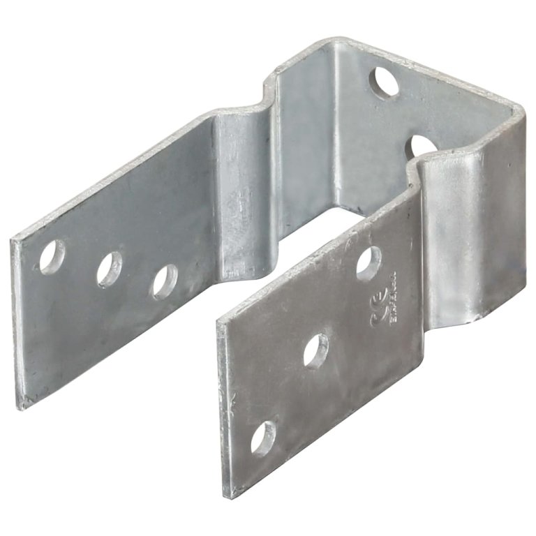 Ancore de gard, 6 buc., argintiu, 7x6x15 cm, oțel galvanizat