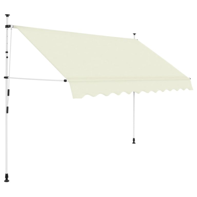 Copertină retractabilă manual, crem, 250 cm