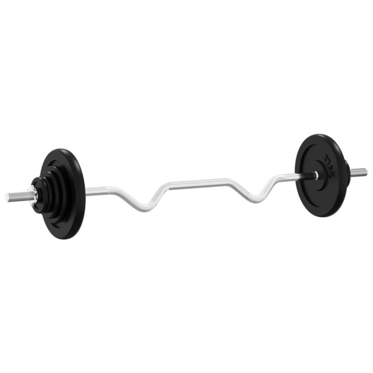 Set halteră cu discuri de greutăți, 60 kg, fontă și oțel cromat