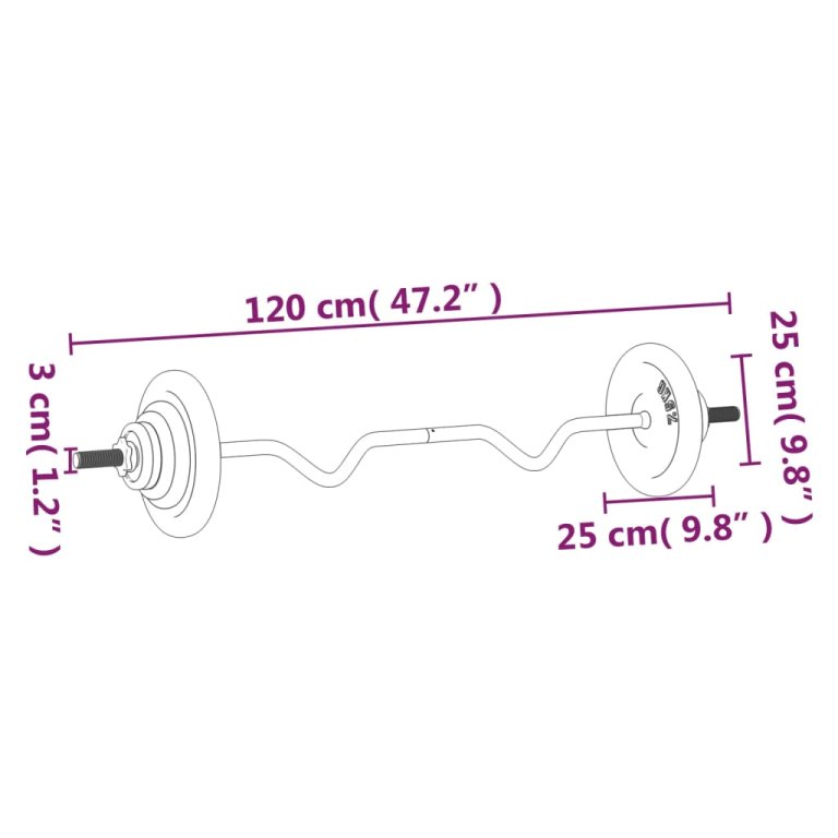 Set halteră cu discuri de greutăți, 60 kg, fontă și oțel cromat