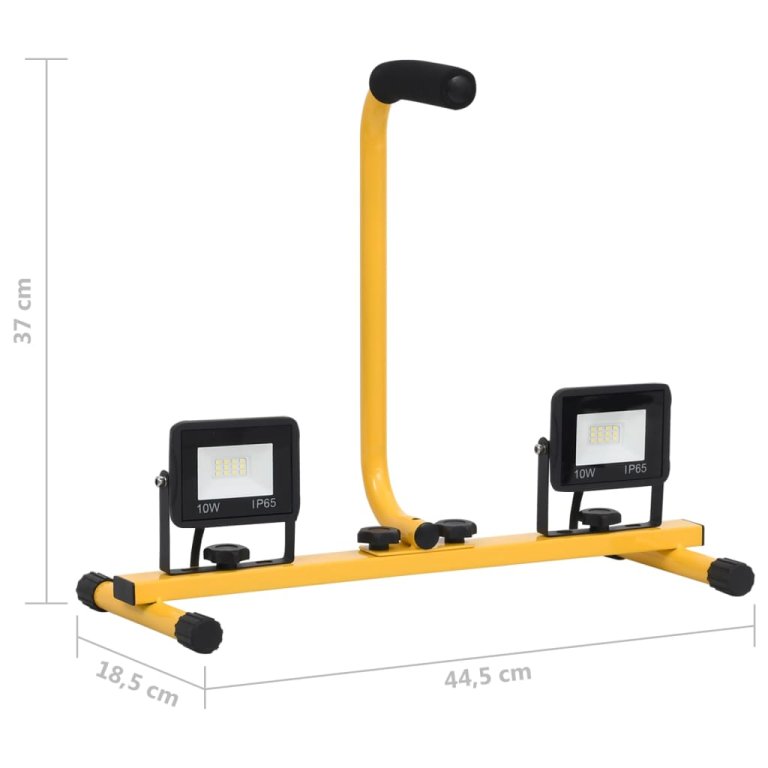 Proiector cu LED și mâner, 2x10 W, alb cald