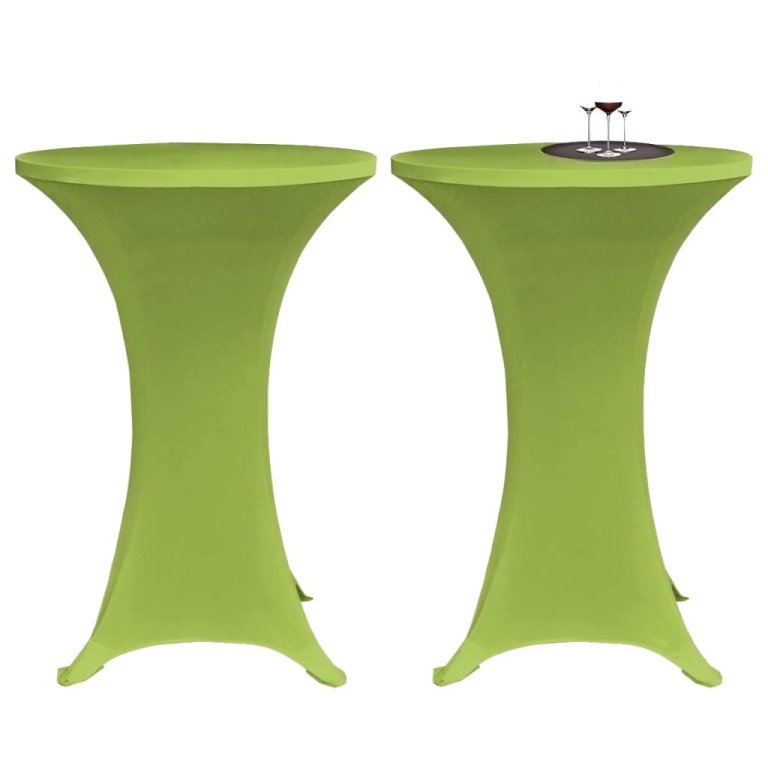 Husă elastică pentru masă, 2 buc., verde, 70 cm